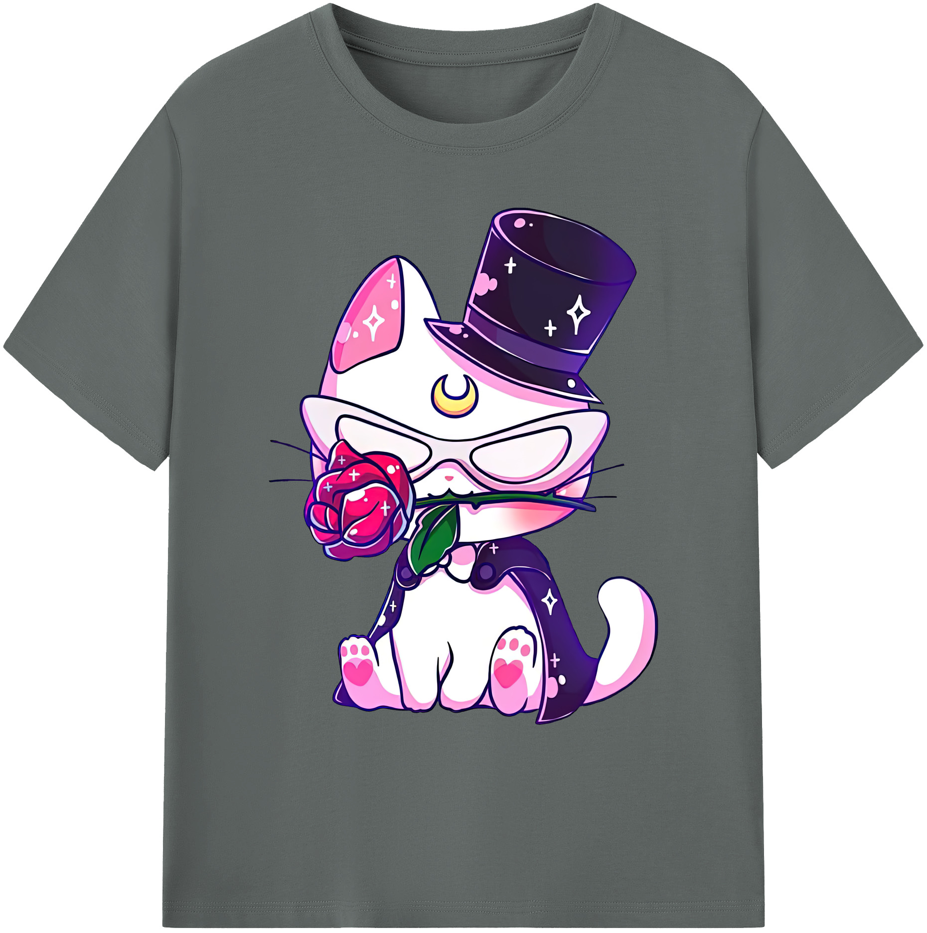 （画像用） 美少女戦士セーラームーン Sailor Moon 綿100％ メンズ半袖Tシャツ｜肌触りやわらか＆通気性